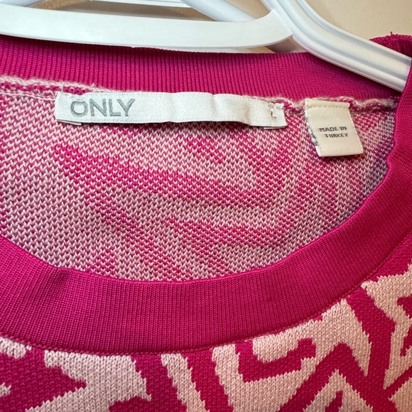 Only pink stars crop long sleeve sweater large - Picture 6 of 8